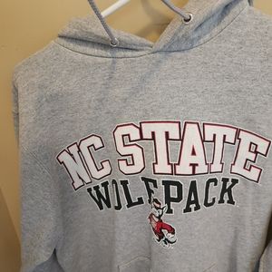 NC State Wolfpack Retro Champion Hoodie Small Gray